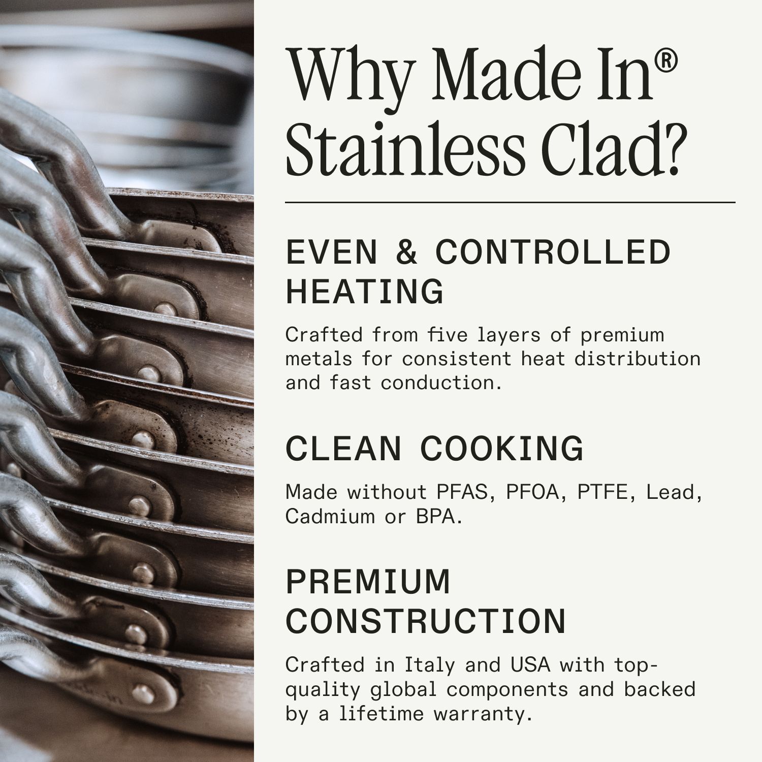 Stainless Clad Frying Pan Set - Image 3